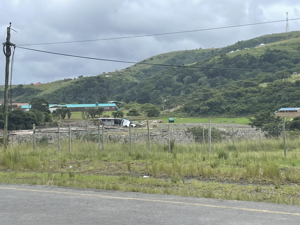 Coffee Bay Flood Relief Tyelinzima High School flattened